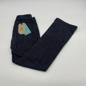 Prana Jada Jeans Womens Size-0/25 Short 30" Inseam Solid Denim Mid Rise Organic